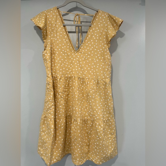 Abercrombie & Fitch Dresses & Skirts - Yellow Polka Dot Tiered Dress